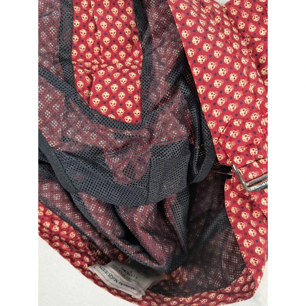 NWOT Alexander McQueen Skull Print‎ Swim Trunks Mens L Red Made in Italy Shorts